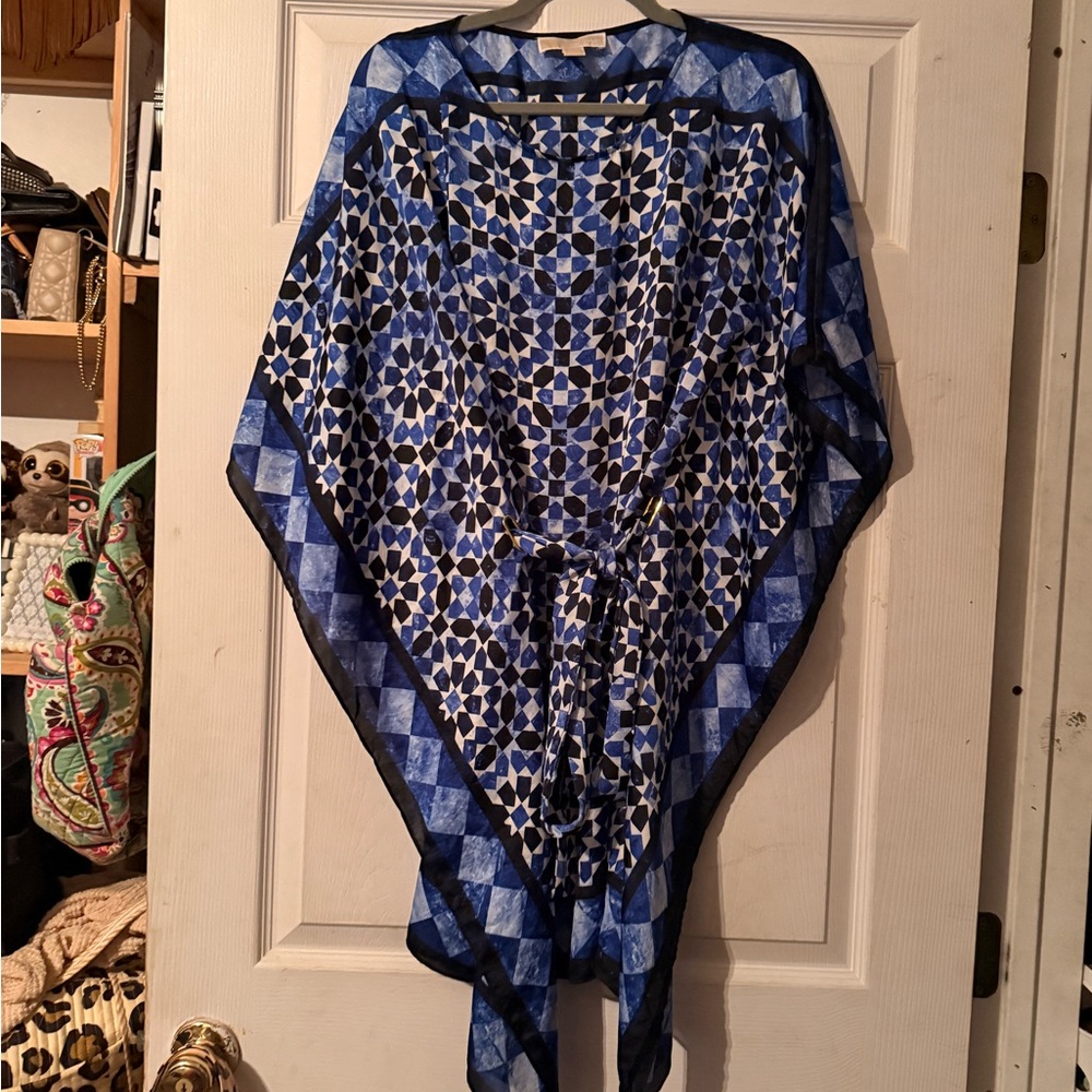 Michaels Blue and Black Geometric Tunic